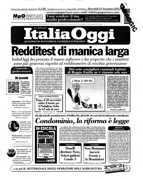 Italia oggi : quotidiano di economia finanza e politica